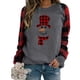 thumbnail image 4 of Pntutb invierno mujer Casual manga larga tops señoras Navidad Printv blusa tops Pntutb Pntutb-750, 4 of 9