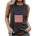 thumbnail image 2 of breaise Women's Independence Day Tank Tops Summer Patriotic Stars and Stripes Graphic Tshirts Cute Sleeveless T-shirts Camisole Classic Round Neck Tanks Womens Tank Tops under $10, 2 of 4
