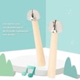 thumbnail image 3 of Orff Hand Bells, Manche en Bouleau 2PCS 12cm Jouet de Percussion en Bois pour les Rassemblements de Vacances, 3 of 8