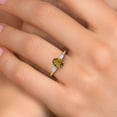thumbnail image 4 of Gem Stone King 925 Silver and 10K Yellow Gold Whiskey Quartz and Lab Grown Diamond Engagement Ring for Women | 1.30 Cttw | Oval 8X6MM | Gemstone Birthstone | Size 9, 4 of 6