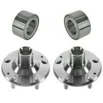 TRQ Front Wheel Hub & Bearing Kit LH RH Pair for Elantra Forte BHA65730