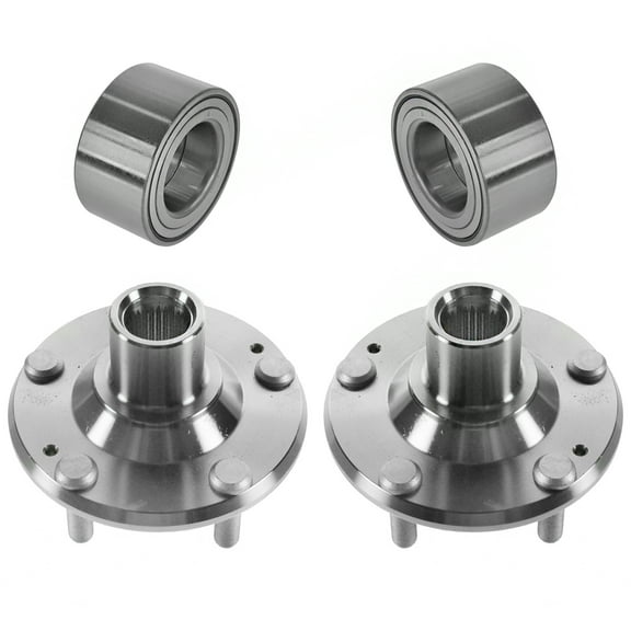 TRQ Front Wheel Hub & Bearing Kit LH RH Pair for Elantra Forte BHA65730