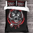thumbnail image 1 of Motorhead Duvet Cover Double Rock Pattern Bedding Set Soft and Light Microfiber Heavy Metal Band Quilt Cover with Zipper Closure Double, 1 of 5