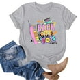 thumbnail image 4 of YDLCAFD T-Shirts Col en V pour Femmes Manches Longues Mode Décontractée Imprimée Col Rond Manches Courtes Pull T-Shirt, 4 of 4