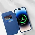 thumbnail image 3 of Feishell Flip Case for iPhone 14 Pro with Camera Lens Protect Film,Magnetic Closure PU Leather Folio Case with RFID Blocking Card Slots Luxury Plating Transparent Phone Cover,Darkgreen, 3 of 7