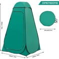 thumbnail image 3 of Pop Up Shower Tent, Portable Privacy Camping Changing Tent, Camp Toilet Bathroom Pod with Rain Shelter & Windows, UPF 50+ & Waterproof, 47.2" x 47.2" x 74.8", 3 of 18