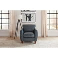 thumbnail image 2 of Leather Lusso Bayliss Contemporary Genuine Leather Accent Chair in Blue, 2 of 3