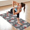 thumbnail image 6 of Cute Hedgehog with Red Bag Pattern Hot Yoga Mat Towel Non Slip for Hot Yoga - Quick-Drying Yoga Mat Cover with 4 Corner Pockets with Travel Bag - Hot Yoga Towel Non Slip 70"x26", 6 of 6