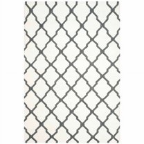 SAFAVIEH Dhurries Landon Geometric Area Rug, Ivory/Charcoal, 5' x 8'
