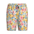 thumbnail image 4 of Naloa Watercolor Wildflowers Men's Short Pajama Pants, Lounge Comfort Shorts with Elasticized Waistband and Side Pockets - X-Large, 4 of 9