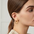 thumbnail image 5 of GDCOIN Open Spike C Shape Earrings 14K Gold Plated Simple Everyday Jewelry for Women, 5 of 9