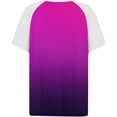 thumbnail image 5 of Fiudx Ofertas y Liquidaciones Top con Cuello En V de Manga Corta Degradado de Color Sólido con Botones para Mujer, 5 of 5