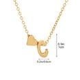 thumbnail image 3 of Fmlxio Gold Necklace for Women Heart 26 English Letter Pendant Necklace Heart Short Collarbone Chain on Clearance, 3 of 5