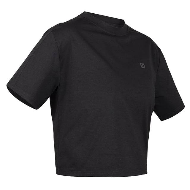 Crop Top Deportivo Wilson para Mujer Boxy Color Negro Talla EG