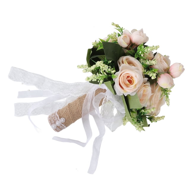 Fake Bridal Bouquet,Holding Flowers Artificial Lifelike C Wedding Bouquet Multi-Functional