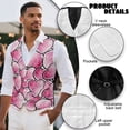 thumbnail image 6 of Yuyamidu Pink Hearts Mens Suit Vest Business Casual Dress Waistcoat Vest Size 3XL Valentine's Day Formal Wedding Vests for Suits or Tuxedo, 6 of 7