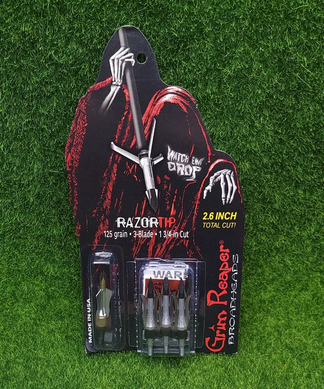 Grim Reaper RazorTip Mechanical Broadhead 3Blade 125gr 1 3/4" Cut (3