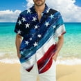 thumbnail image 3 of JGNGSHN Patriotic Hawaiian Shirt for Men 4th of July American Flag Print Button Down Casual Summer Beach Shirt Independence Day Fireworks Top, 3 of 7