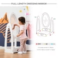 thumbnail image 4 of HOMCOM Full Length Mirror for Children, Adjustable to be Viewed From Multiple Angles Dress-up and Make-up, White, 4 of 9