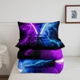 thumbnail image 3 of Erosebridal Futuristic Lightning Twin Comforter Sets, Neon Mystic Galaxy Bedding Set, 2 Pieces, 3 of 8