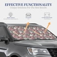 thumbnail image 4 of Balery 2 Piece Rose Flowers Car Windshield Sun Shade|Foldable Front Windshield Shade for Car Front Window for Most Sedans SUV Truck-, 4 of 7