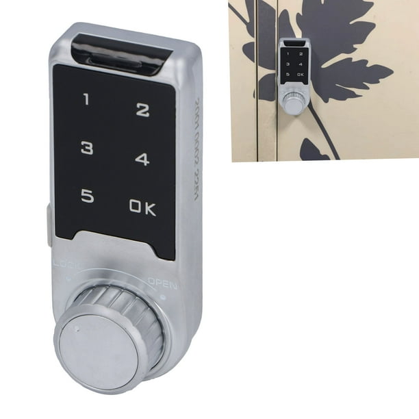 Cerradura Digital Para Gabinete, Cerradura De Seguridad Con Teclado Electrónico Y Contraseña Personalizable, Acceso Táctil, Alerta De Luz Y Sonido Para Taquilla De Gimnasio,