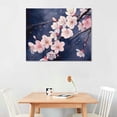 thumbnail image 2 of General 20x16in Canvas Wall Art Picture for Living Room Bedroom Canvas Painting Grey and Teal Floral Canvas Prints Framed Plum Blossom Tree Oil Painting 20x16in, 2 of 3