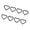 Black, variant on Heart Shaped Car Stickers Decoration Waterproof Strong Plastic Auto Body Decals Beautiful Pattern for Couples Family