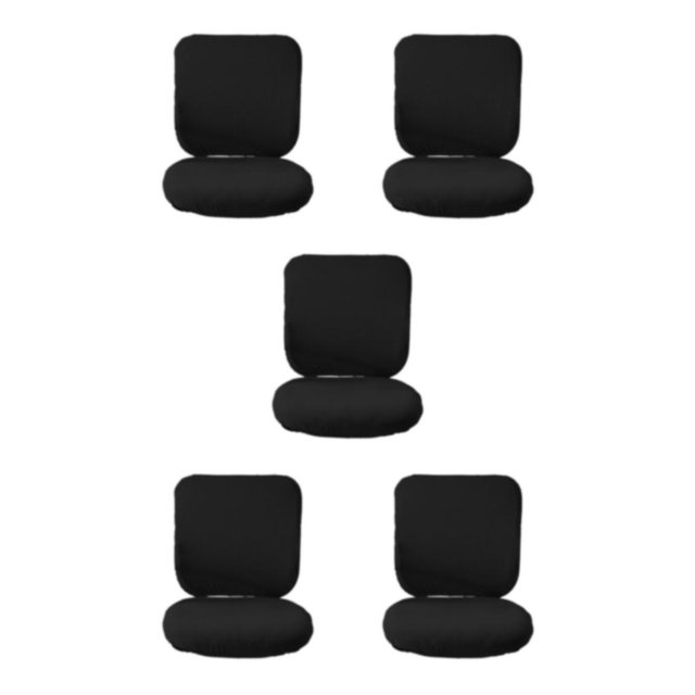 Guardoinrt Soft and Breathable Swivel Chair Cover Seating Experience Black Backrest + Cushion Cover 5Set