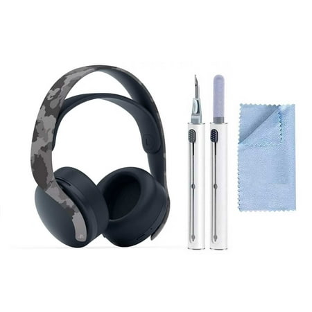 Play Station Pulse 3D Wireless Camouflage Headset with Cleaning Kit Used