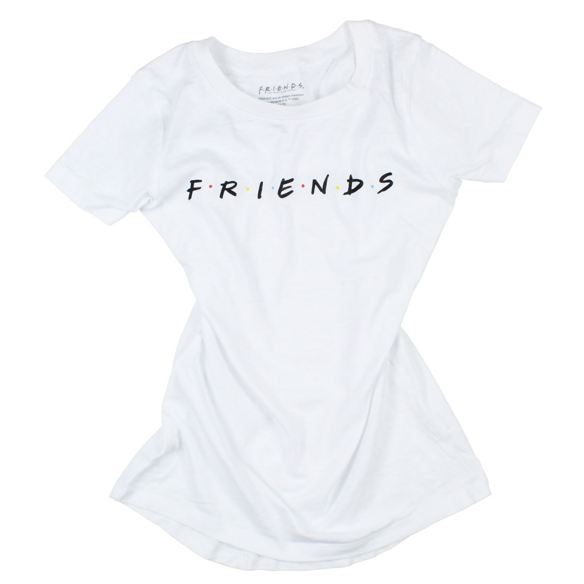 Seven Times Six Friends Sitcom Tv Series Womens Show Logo Hi Lo Juniors T Shirt Xs White