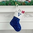 thumbnail image 1 of Calcetines con letras navideñas, calcetines sólidos de lana con colgante, adornos navideños, bolsas de regalo, calcetines para mujer., 1 of 3