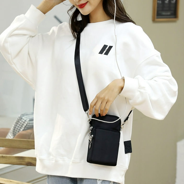 Women's Crossbody Sling Bag - 2 Layer Small Shoulder Bag For Phone & Essentials, Travel