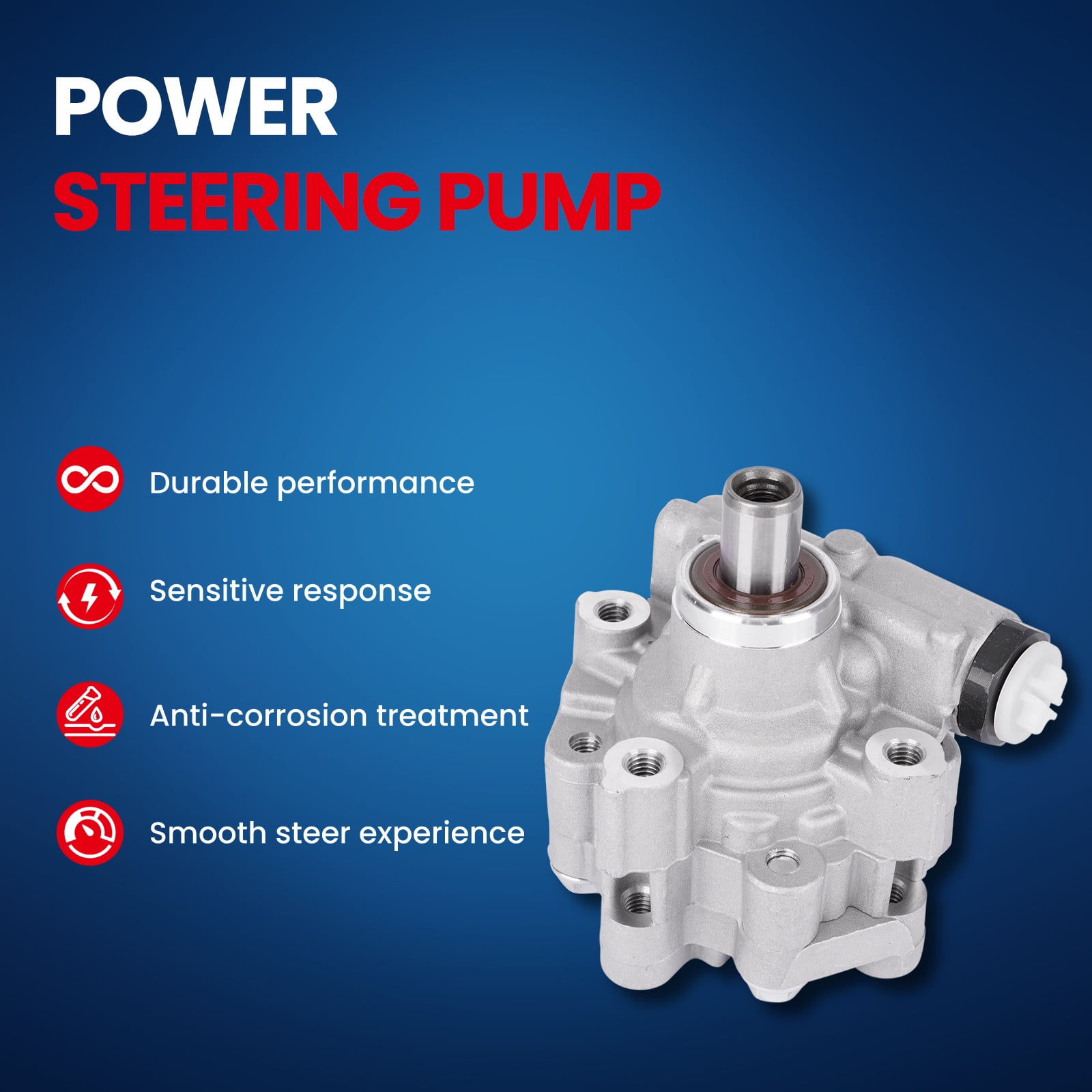 MOCA AUTOPARTS Power Steering Pump Fit for 2010-2012 Chevrolet Equinox 3.0L & 2013-2017 Chevrolet Equinox 3.6L & 2013-2017 GMC Terrain 3.6L