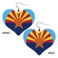 thumbnail image 5 of Fashion Art Leather Earrings For Women Arizona Flag Logo Double-Sided Heart Dangle Drop Earrings, 5 of 7