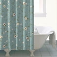 thumbnail image 4 of Waterproof Beautiful Colorful Floral Shower Curtain 72x72 Inch Boho Style Polyester Unique Shower Curtain for Bathroom Hotel Home Decor with 12 Plastic Hooks, 4 of 5