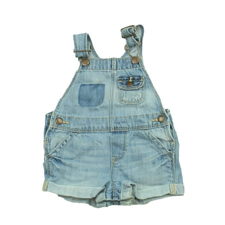 

Pre-owned Osh Kosh Girls Blue Overall Shorts size: 9-12 Months