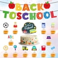 thumbnail image 2 of 4Pcs Back to School Party Decorations Hanging Banner Ruler Pencil Fruit Shape Stationery Banner Set Welcome Back Party Decoration, 2 of 10