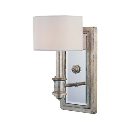 

Wall Sconces 1 Light With Argentum Finish Candelabra Base Bulbs 6 inch 60 Watts