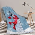 thumbnail image 4 of Christmas Throw Blanket, Merry Christmas Snowman and Snowflake Bed Blanket Soft Cozy and Warm, Holiday Home Decor for Bed Couch Sofa, 4 of 7