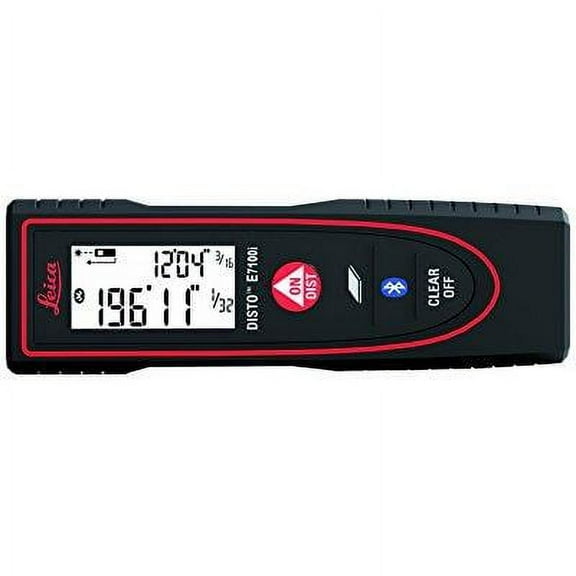 leica disto e7100i 200ft laser distance measure with bluetooth, black/red
