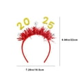 thumbnail image 3 of Herunwer 2025 New Year Headband Creative 2025 Party Headdress Glitter 2025 Number Hairband with Foil Strips for New Year Eve Party Hair Accessories, 3 of 6