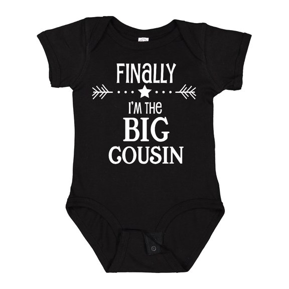 Inktastic Finally I'm the Big Cousin Boys or Girls Baby Bodysuit