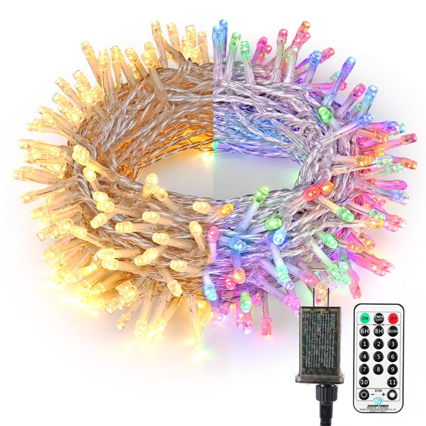 Luces navideñas Brizled de 20 m, 200 LED que cambian de color con control remoto
