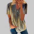 thumbnail image 1 of Mode Décontractée pour Femmes Chemises Imprimées Manches Courtes Tee-Shirts Amples Tunique Blouse Hauts pour Femmes Hauts Manches Courtes pour Femmes Imprimé Floral Hauts pour Femmes, 1 of 5