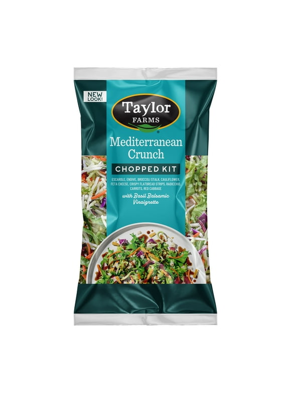 Taylor Farms Mediterranean Crunch Chopped Salad Kit, 11 oz Bag, Fresh