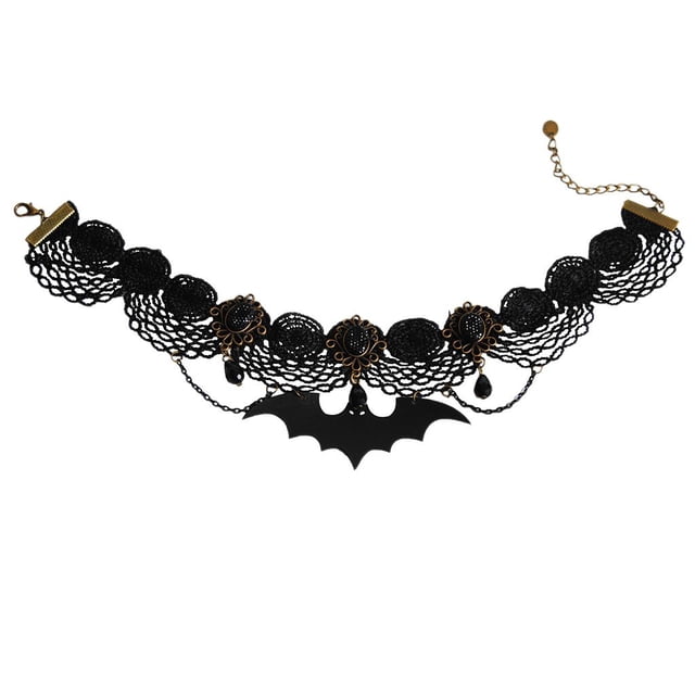 Gargantilla Collar Encaje Negro ?lago Accesorios Para Fiesta De Disfraz Sunnimix Collar gótico de Halloween
