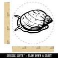 thumbnail image 2 of Freshwater Pond Snail Mollusk Shell Self-Inking Rubber Stamp Ink Stamper - Orange Ink - Small 3/4 Inch, 2 of 7