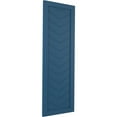 thumbnail image 5 of Ekena Millwork 15"W x 47"H True Fit PVC Single Panel Chevron Modern Style Fixed Mount Shutters, Sojourn Blue (Per Pair - Hardware Not Included), 5 of 9