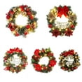 thumbnail image 2 of Guirnalda navideña artificial LED de 30/40 cm para decoración de puerta de entrada, adorno colgante de pared para Navidad, funciona con pilas, 2 of 4